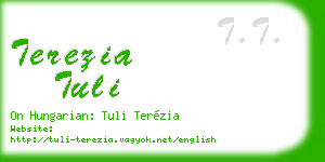 terezia tuli business card